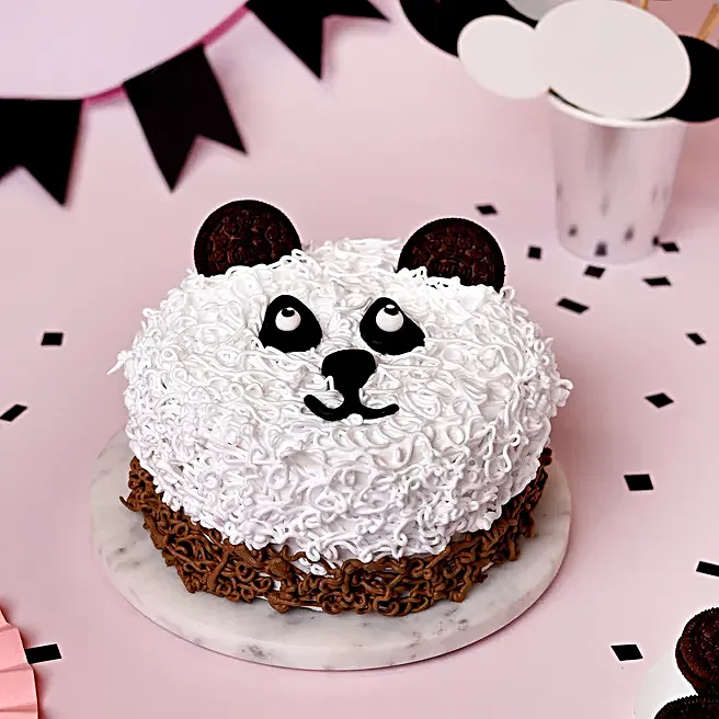 Home cute panda chocolate cake 1